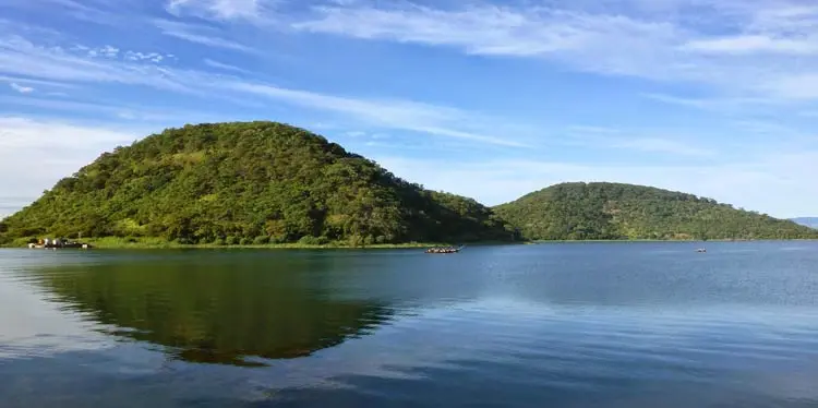 Lake Tanganyika and green hills